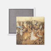 Kaninchen unter den Fairies, Vintage Märchen Magnet (Vorderseite/Rückseite)