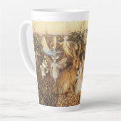 Kaninchen unter den Fairies, Vintage Märchen Milchtasse (Linke Ecke)
