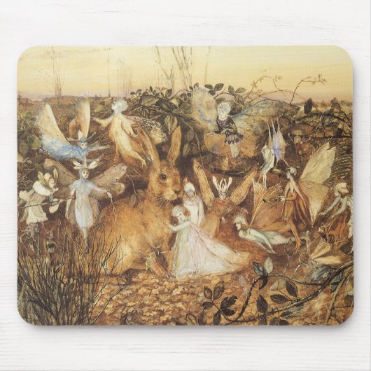 Kaninchen unter den Fairies, Vintage Märchen Mousepad (Vorne)