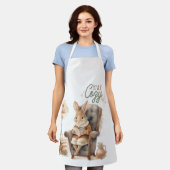 Kaninchen Vintag Bleibe gemütlich Schürze (Getragen)