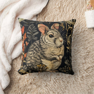 Kaninchen Vintage-Muster Wald Floral Garten Kissen