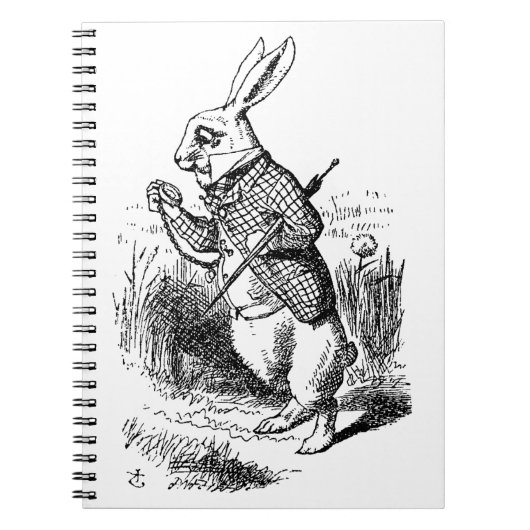 Kaninchen von Alice's Adventures in Wunderland Notizblock (Vorderseite)