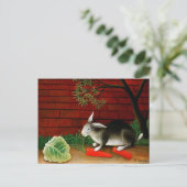 Kaninchen von Henri Rousseau Postkarte (Stehend Vorderseite)