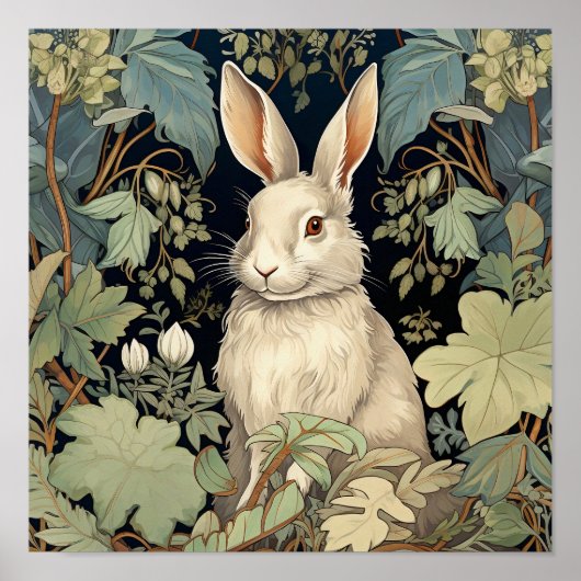 Kaninchen Wall Art Wildlife Tierposter Poster (Vorne)