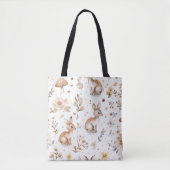 Kaninchen-Wasserfarben-Federmuster Tasche (Vorderseite)