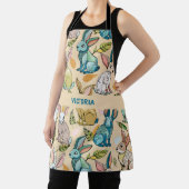 Kaninchen Wasserfarbenes Muster Schürze (InSitu)