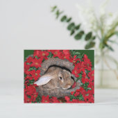 Kaninchen-Weihnachten Postkarte (Stehend Vorderseite)