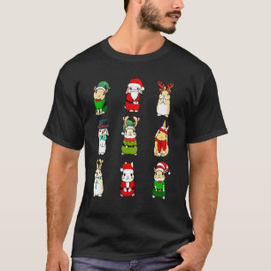 Kaninchen-Weihnachten-Santa-Hut-Rentier-Schneemann T-Shirt