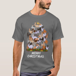 Kaninchen-Weihnachtsbaum Frohe Weihnachten Geschen T-Shirt