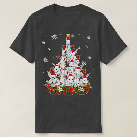 Kaninchen Weihnachtsbaumdekor T-Shirt (Design vorne)