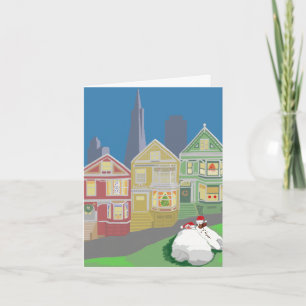 Kaninchen-Weihnachtskarte - San Francisco Feiertagskarte