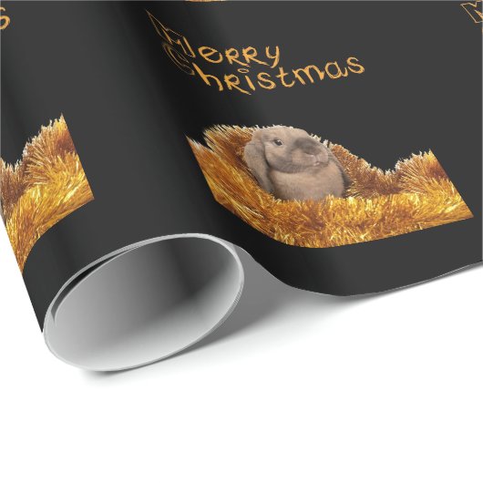 Kaninchen-WeihnachtsPackpapier Geschenkpapier (Rolleneckpunkt)