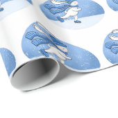 Kaninchen-Weihnachtspapier Geschenkpapier (Rolleneckpunkt)