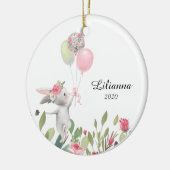 Kaninchen Weihnachtsschmuck, Sonne Keramik Ornament (Links)