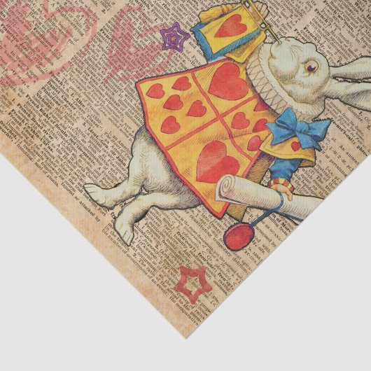 Kaninchen-Willkommen zu. Alice im Wunderland Seidenpapier (Ausschnitt)