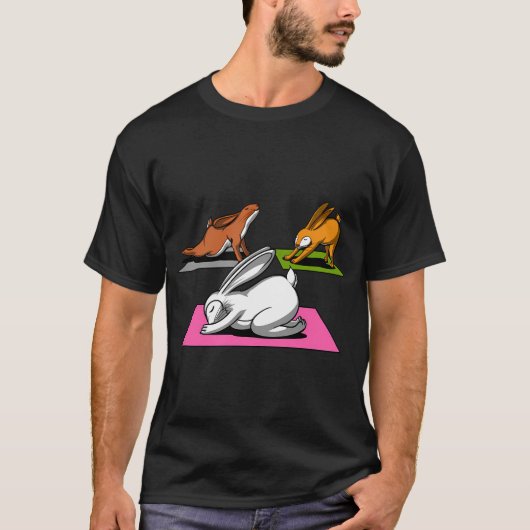 Kaninchen-Yoga T-Shirt (Vorderseite)