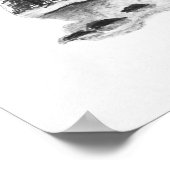 Kaninchen zeichnend Kunstdruck Poster (Ecke)