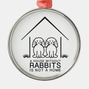 Kaninchen-Zuhause mit Hängeohren Ornament Aus Metall