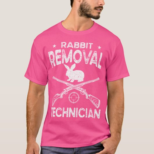 Kaninchenabsetztechniker Funny Rabbit Hunting Rab T-Shirt (Vorderseite)