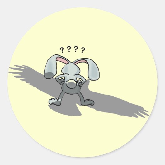 ... Kaninchenaufkleber Runder Aufkleber (Vorderseite)