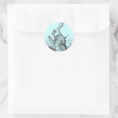 Kaninchenaufkleber Runder Aufkleber (Tasche)