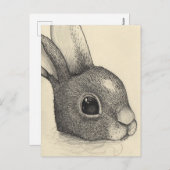 Kaninchenaugen Feiertagspostkarte (Vorne/Hinten)