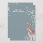 Kaninchenbild botanisch mitteilungskarte (Vorne/Hinten)