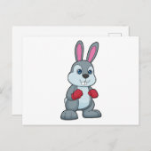 Kaninchenboxen Boxer Boxhandschuhe Postkarte (Vorne/Hinten)