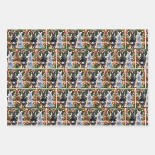 Kaninchenbrücke und -räude geschenkpapier set (Vorderseite 3)