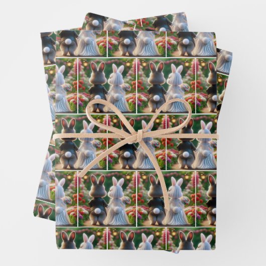 Kaninchenbrücke und -räude geschenkpapier set (Beispiel)