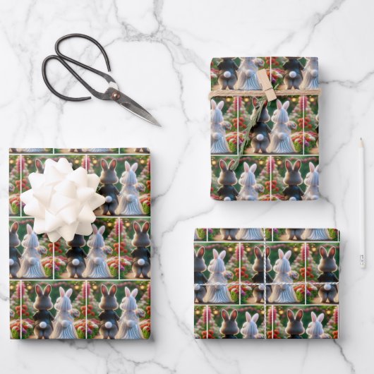 Kaninchenbrücke und -räude geschenkpapier set (Vorderseite)