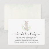 Kaninchenbücher für Babybettkarte Begleitkarte (Vorne/Hinten)