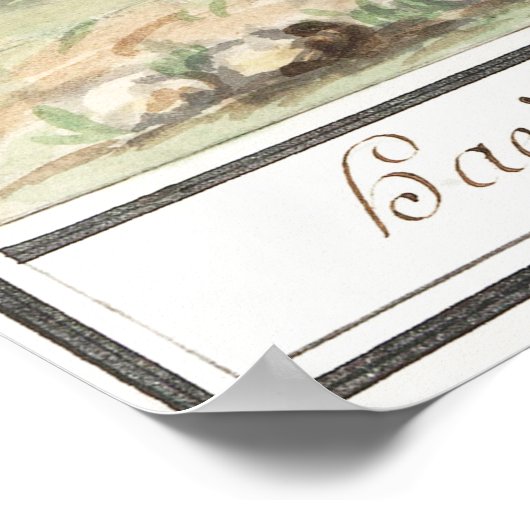 Kaninchendarstellung Poster (Ecke)