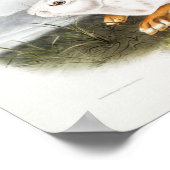 Kaninchendarstellung Poster (Ecke)