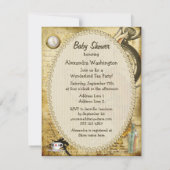 Kaninchendusche aus Vintager Alice im Wunderland Einladung (Rückseite)