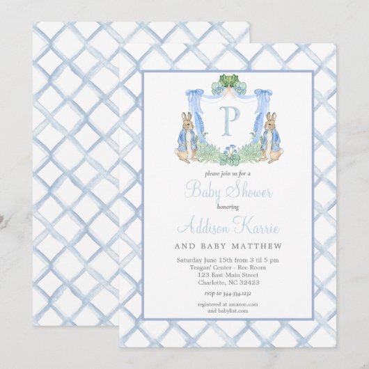 Kaninchendusche Einladung (Vorne/Hinten)