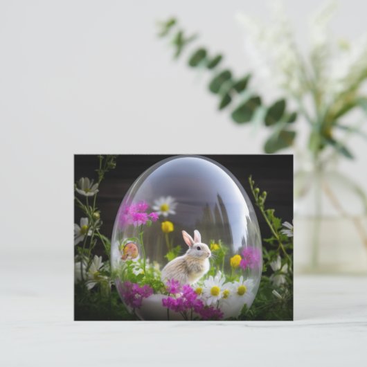 Kanincheneier Postkarte (Stehend Vorderseite)