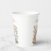 Kanincheneier und Blume im Osterwasser Pappbecher (Rechts)