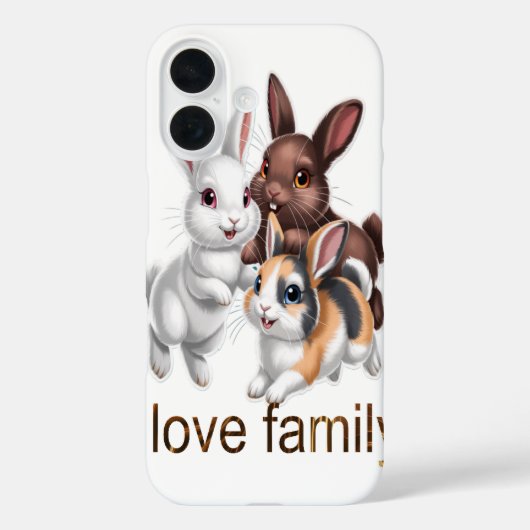 Kaninchenfamilie Case-Mate iPhone hülle (Rückseite)