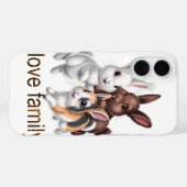 Kaninchenfamilie Case-Mate iPhone hülle (Rückseite (Horizontal))