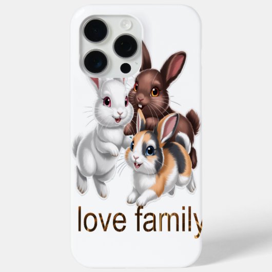 Kaninchenfamilie Case-Mate iPhone Hülle (Rückseite)