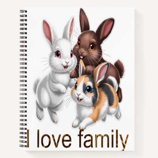 Kaninchenfamilie notizblock (Vorderseite)