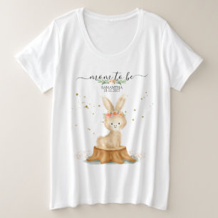 Kaninchenfamilie Wildtier Baby ERWARTET EIN BABY Große Größe T-Shirt