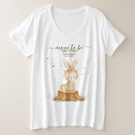 Kaninchenfamilie Wildtier Baby WERDENDE MUTTER Große Größe T-Shirt