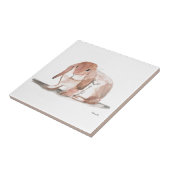 Kaninchenfarbe Braun Vintag Fliese (Seite)