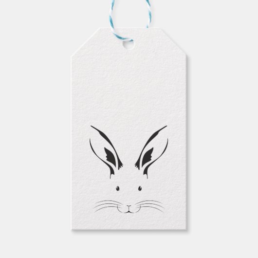 Kaninchenfass-Silhouette Geschenkanhänger (Vorderseite)