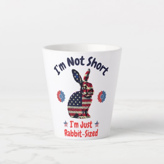 Kaninchenflagge Amerika Milchtasse (Vorderseite)