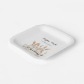 Kaninchenflora Osterfeiertag Pappteller (Gewinkelt)