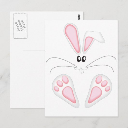 Kaninchenfuß Postkarte (Vorne/Hinten)