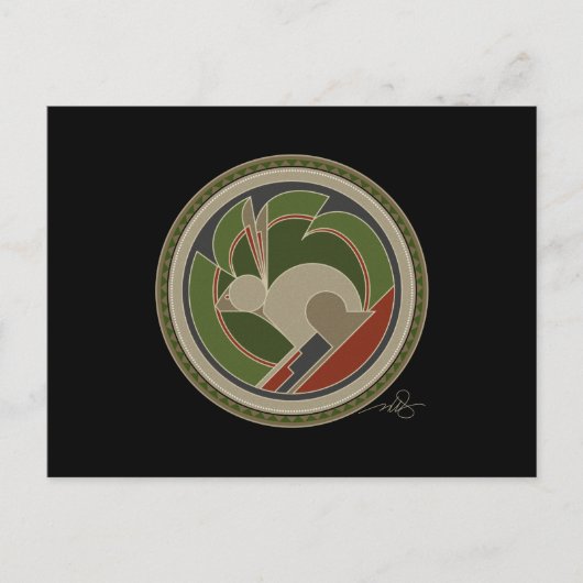Kaninchengeist Postkarte (Vorderseite)